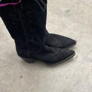 Justin black cowboy boots